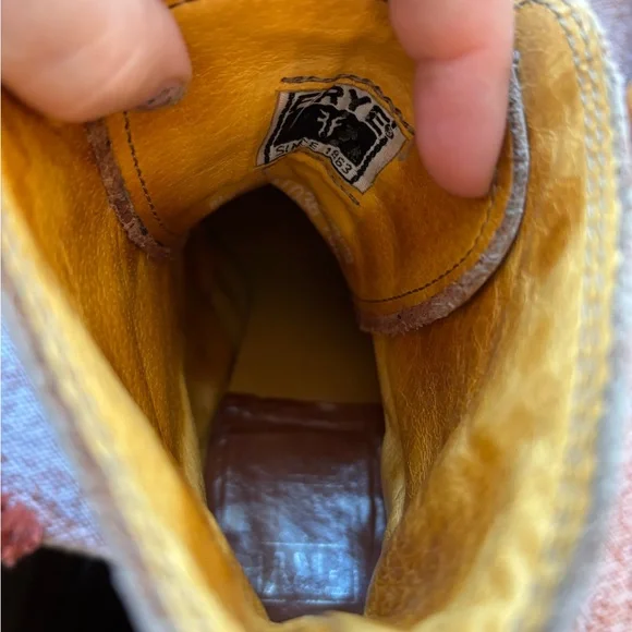 Frye Leather Lace-Up Ankle Boots - Picture 7 of 8